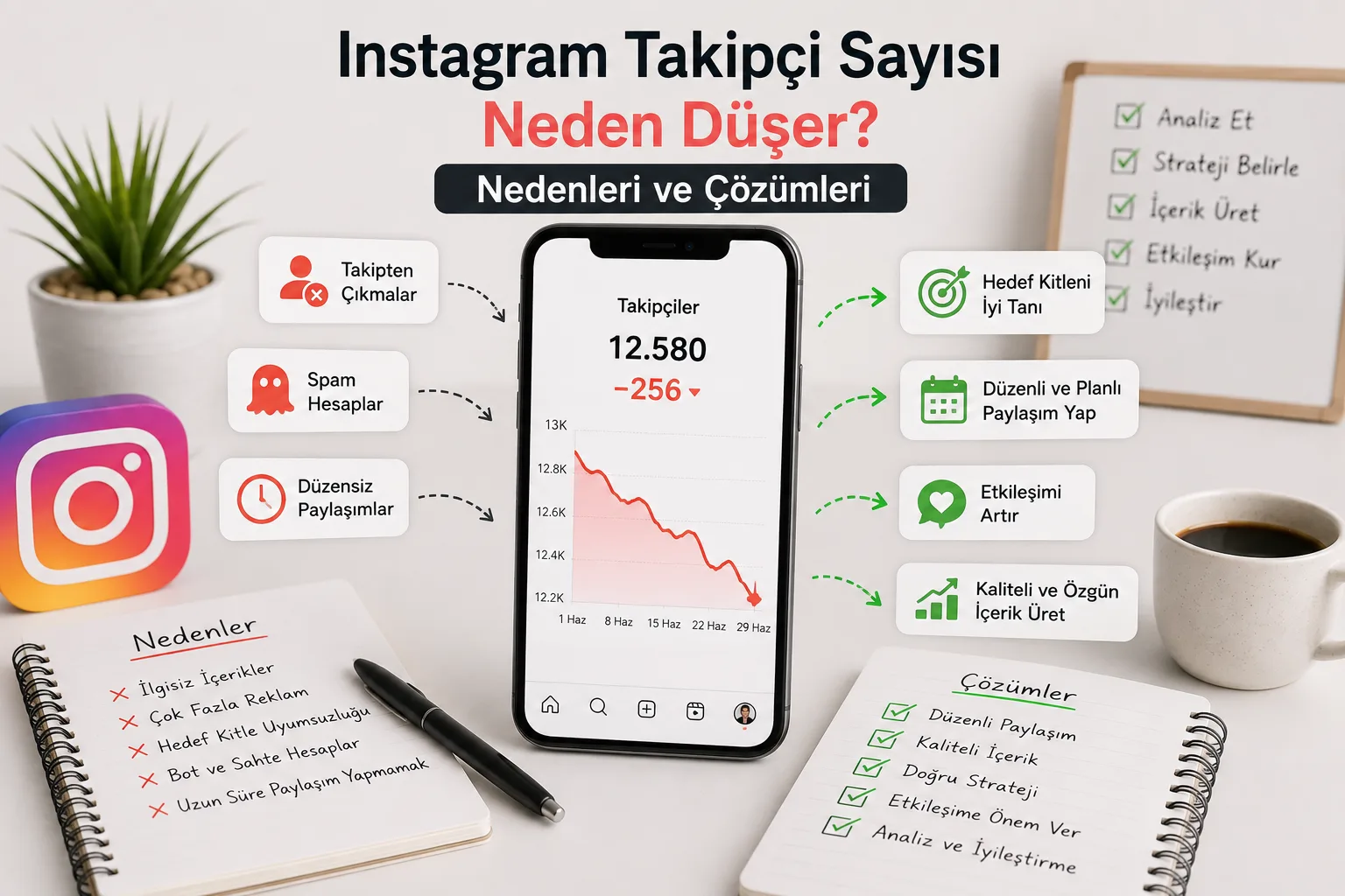 Instagram Takipçi Sayısı Neden Düşer? Nedenleri ve Çözümleri