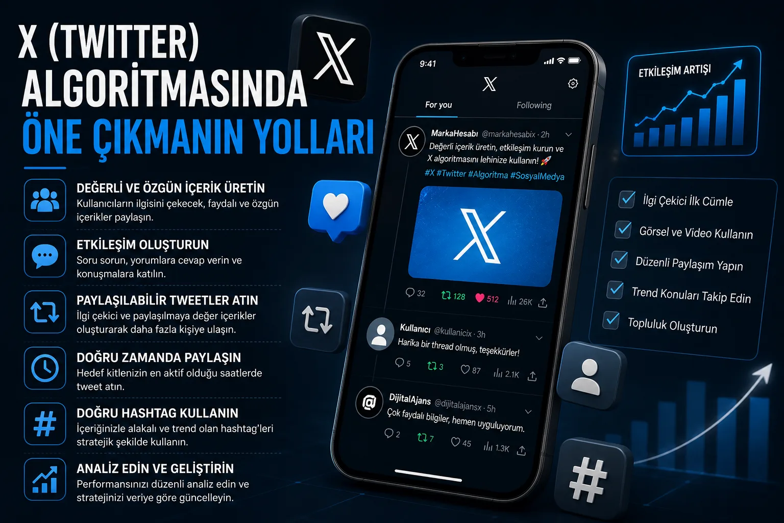 X (Twitter) Algoritmasında Öne Çıkmanın Yolları